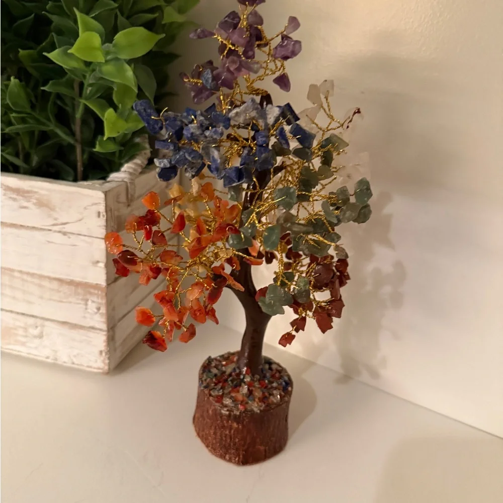 7 Chakra Healing Crystal Natural Gemstone Tree For Goodluck,Wealth & Prosperity